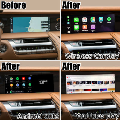 Lexus LC500 LC500h กล่องนำทาง GPS อินเทอร์เฟซวิดีโอ Carplay ไร้สายและ android auto youtube Google play