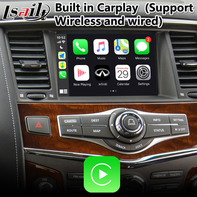 Lsailt Android Carplay อินเทอร์เฟซมัลติมีเดียสำหรับ Infiniti QX80 QX56 QX60 QX70