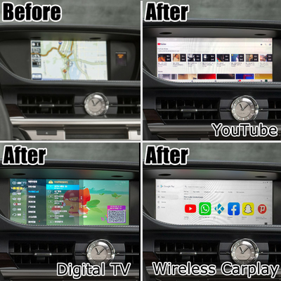 ES300h ES250 ES350 เล็กซัส แอนดรอยด์ อัพเกรดหน้าจอ Carplay แอนดรอยด์ ออโต้ แดช แคม 10.25" Lsailt