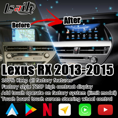 10.25 นิ้ว เล็กซัส แอนดรอยด์ จอ พร้อม Carplay แอนดรอยด์ ออโต้ Lsailt สําหรับ RX350 RX450h