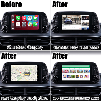 Car Video Interface Android 9.0 AI Box USB HDMI สำหรับรถยนต์ Hyundai Kia ที่มี carplay
