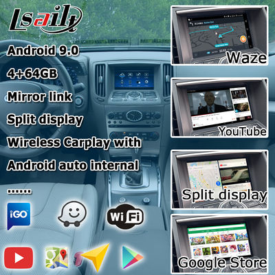 ระบบนำทาง GPS NISSAN Multimedia Interface Android Carplay 1.8G สำหรับ Infiniti G37 G25 Navihome