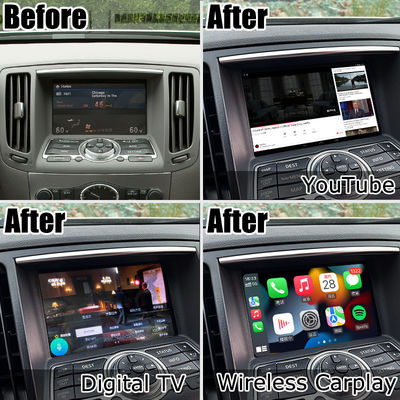 ระบบนำทาง GPS NISSAN Multimedia Interface Android Carplay 1.8G สำหรับ Infiniti G37 G25 Navihome