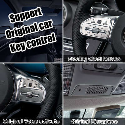 Android 10 อินเทอร์เฟซวิดีโอมัลติมีเดีย 4GB RAM AI Box Sgs สำหรับ Mercedes พร้อม Carplay