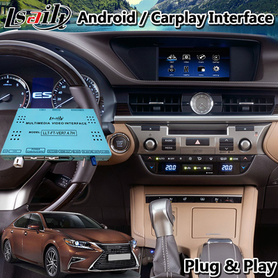 Lsailt Android Auto Carplay อินเทอร์เฟซวิดีโอมัลติมีเดียสำหรับ Lexus ES250 ES300H ES350 ES200 ES 2012-2018