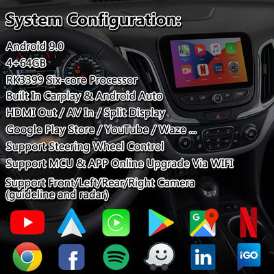 Lsailt Android Carplay มัลติมีเดียอินเตอร์เฟซสําหรับ Chevrolet Equinox Traverse Mylink ระบบ