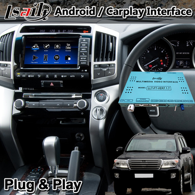Lsailt Android Auto Carplay กล่องเชื่อมต่อมัลติมีเดียสำหรับ Toyota Land Cruiser LC200 2013-2015