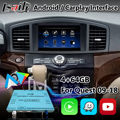 Lsailt Android Carplay Interface สำหรับ Nissan Quest E52 พร้อม Wireless Android Auto