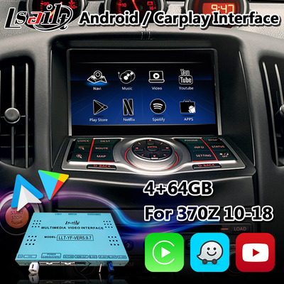 Lsailt Android Carplay Interface สำหรับ Nissan 370Z พร้อม Youtube Waze NetFlix