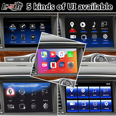 อินเทอร์เฟซการนำทางมัลติมีเดีย Android สำหรับ Infiniti QX80 พร้อม Android Auto Carplay แบบไร้สาย