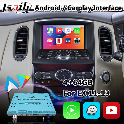 Lsailt Android Carplay Interface สำหรับ Infiniti EX37 พร้อมระบบนำทาง GPS NetFlix Yandex