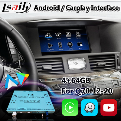 Lsailt Android Multimedia Interface Box สําหรับ Infiniti Q70 พร้อมการเล่น Carplay แบบไร้สาย