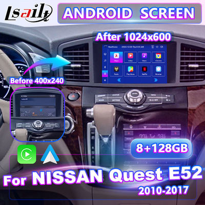 Lsailt 8 นิ้ว แอนดรอยด์ มัลติมีเดีย Carplay อินเตอร์เฟสจอสําหรับ 2011-2017 นิสสัน Quest E52