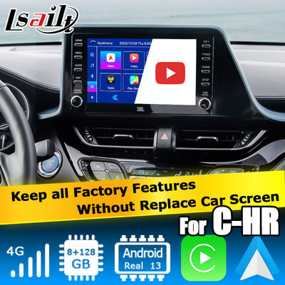 โตโยต้า C-HR CHR อินเตอร์เฟซมัลติมีเดีย Android 13 กับการเล่นรถอัตโนมัติ Android