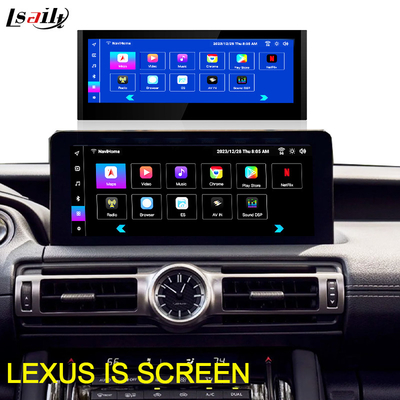 Lexus Android Screen 10.25 นิ้ว Qualcomm 8 Core GPS Navigation CarPlay Display สําหรับ Lexus IS300 IS250 IS350 2020-2023